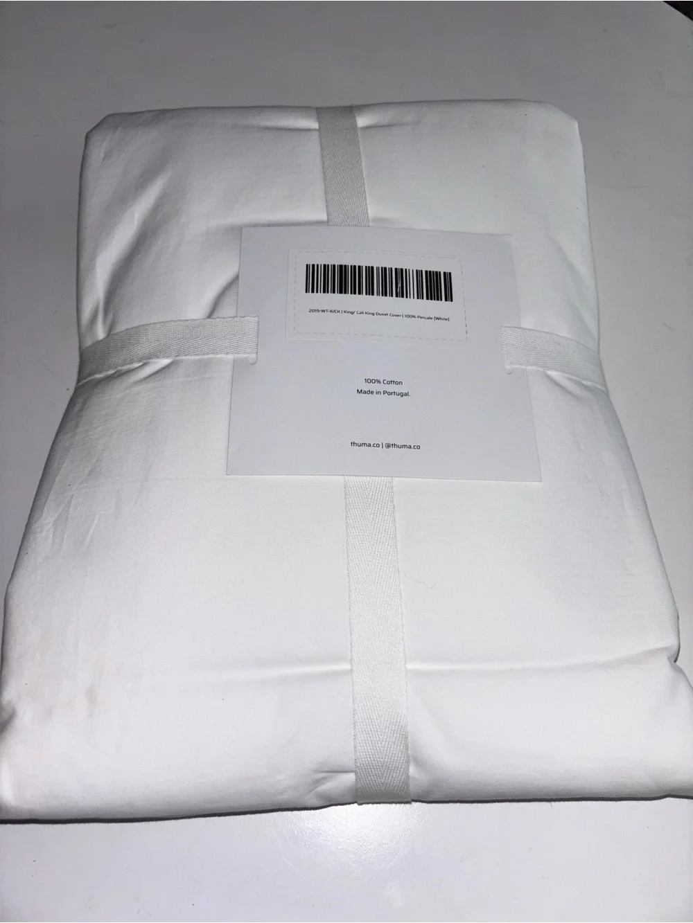 THUMA 100 % cotton White Percale Duvet Cover